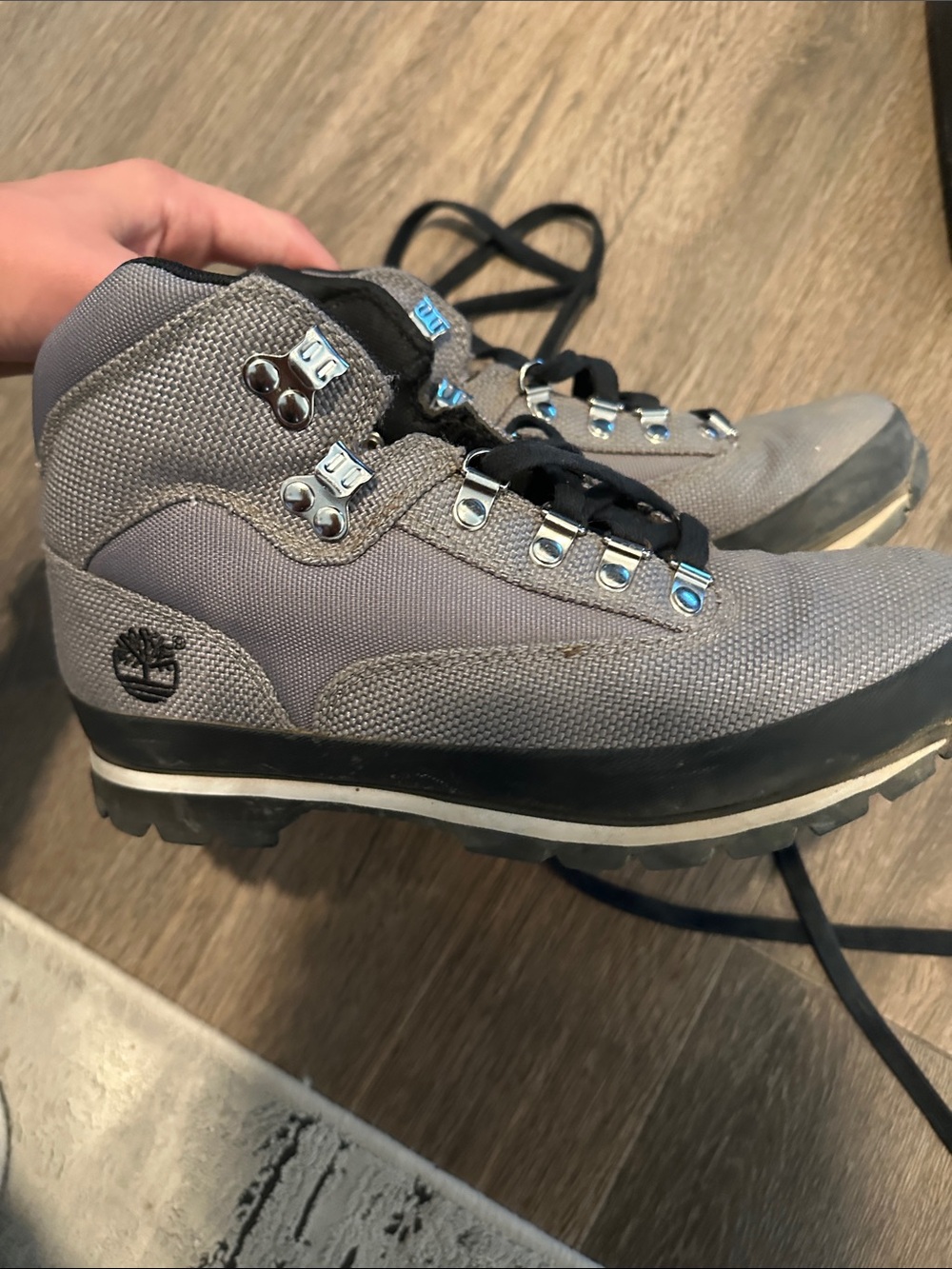 Timberland Gray and Black Outdoor Hiking Boots